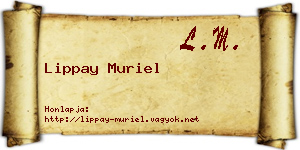 Lippay Muriel névjegykártya